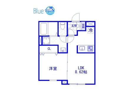 CFジオーレ大師東門前(1LDK/1階)の間取り写真