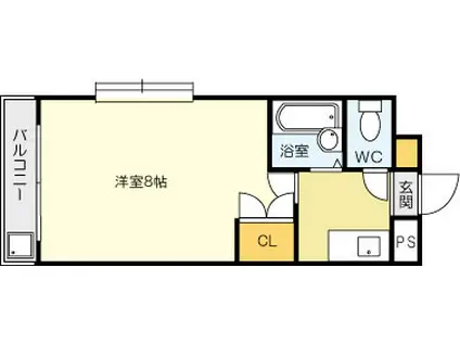 リファレンス到津(1K/5階)の間取り写真