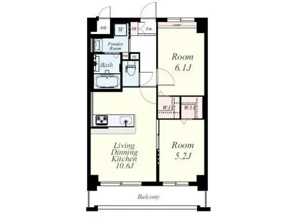 レイ和白(2LDK/5階)の間取り写真