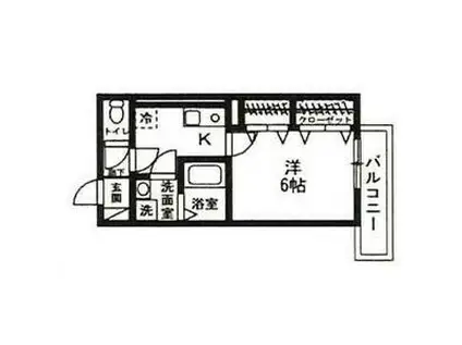 イーグルワン(1K/3階)の間取り写真