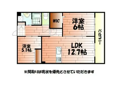 CITRUS TREE(2LDK/3階)の間取り写真