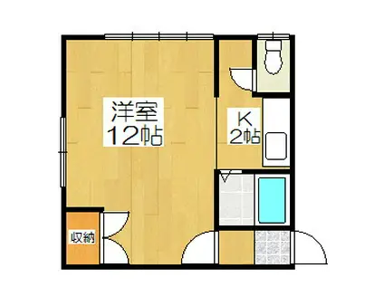 コーポポラン(ワンルーム/1階)の間取り写真