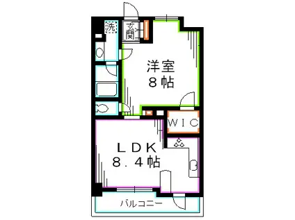 藤和シティスクエア吉祥寺(1LDK/2階)の間取り写真