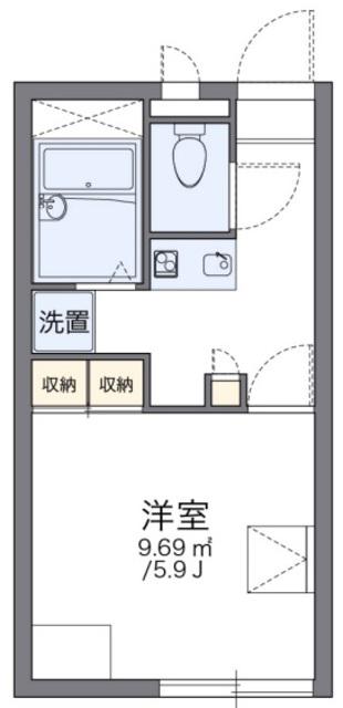 レオパレスGREEN VIEW(1K/2階)の間取り写真