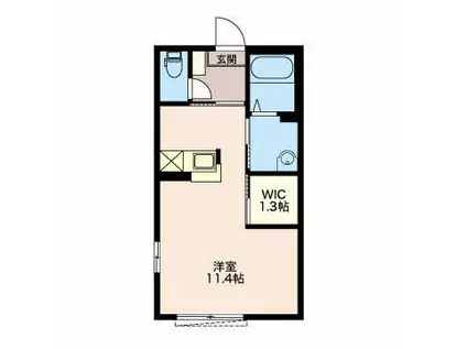 キャピトル リーフ(ワンルーム/2階)の間取り写真