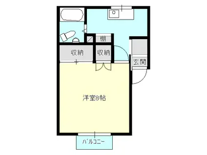 TERRACE(1K/2階)の間取り写真