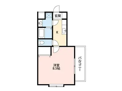 サンパティーク(1K/2階)の間取り写真