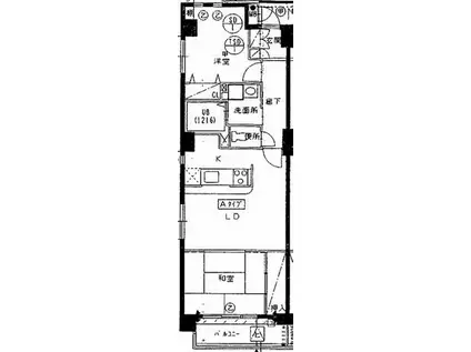 セントマジョーレ(2LDK/4階)の間取り写真
