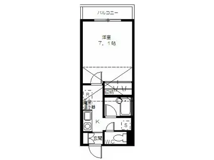 スーヴェニール(1K/2階)の間取り写真