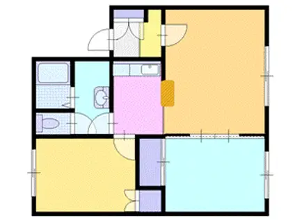 クレストールⅠ(2LDK/1階)の間取り写真