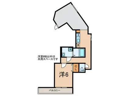 NEFROCK LAB OOKAYAMA(ワンルーム/2階)の間取り写真