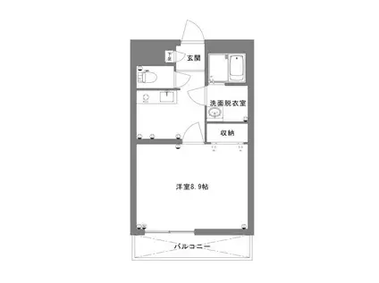 メゾンドプランタン(1K/2階)の間取り写真