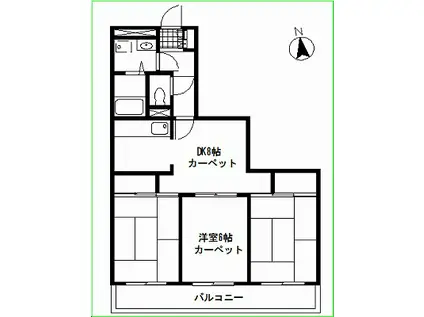 グローリア初穂菊名(3DK/4階)の間取り写真