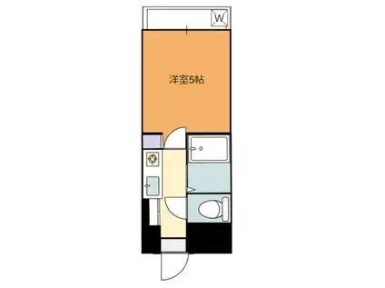 モンターニュII(1K/3階)の間取り写真