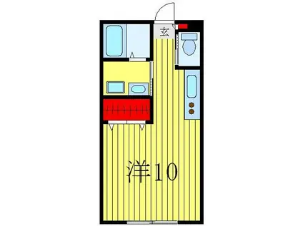 ネオファルコ(ワンルーム/1階)の間取り写真