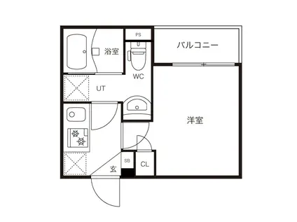 インベスト蒲田50(1K/2階)の間取り写真