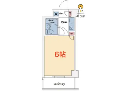 根岸公園ダイカンプラザシティ(ワンルーム/2階)の間取り写真
