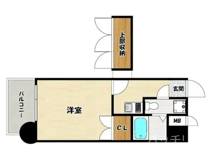 エステートモア博多グラン(1K/7階)の間取り写真