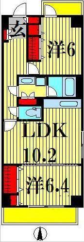 第2エコーピア(1LDK/3階)の間取り写真