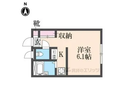 レオパレスブリリアント(1K/1階)の間取り写真
