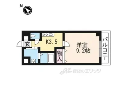 プロヴァンス(1K/5階)の間取り写真