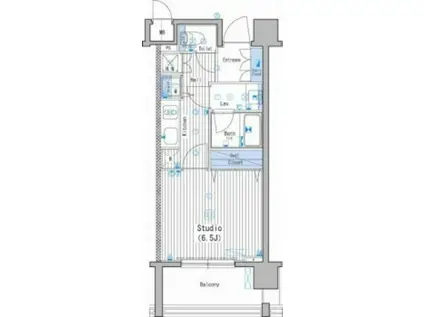 ガーラ大森リバーサイド(1K/8階)の間取り写真