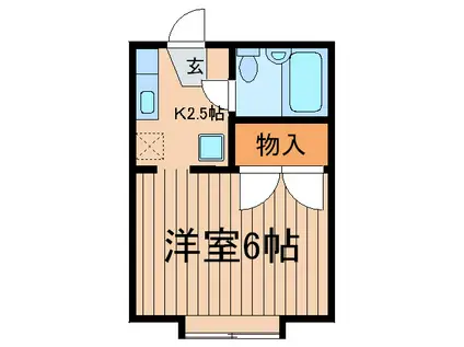グリーンハイツ(1K/2階)の間取り写真