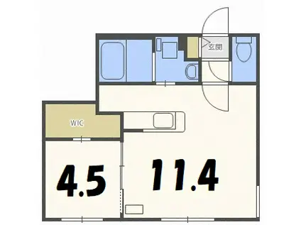 リヒトラーレ円山(1LDK/3階)の間取り写真