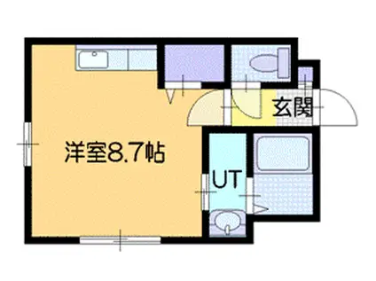 リッツ小樽(ワンルーム/2階)の間取り写真