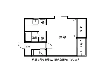 ピーチハウス寺町(ワンルーム/1階)の間取り写真