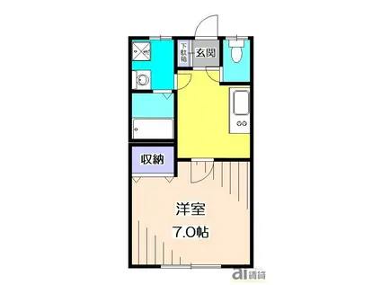 入間テラスII(1K/1階)の間取り写真