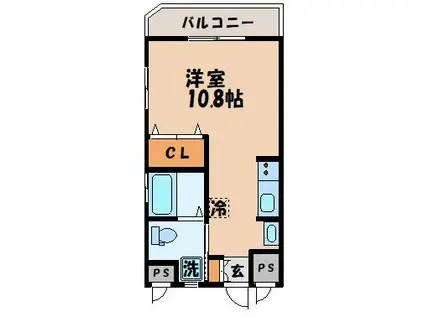 本多ビル(ワンルーム/3階)の間取り写真