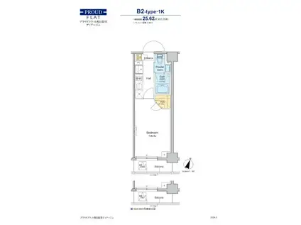 プラウドフラット西日暮里ディアージュ(1K/5階)の間取り写真