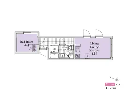 SOU桜新町(1LDK/3階)の間取り写真