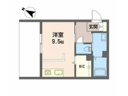 PARADISO本荘(ワンルーム/1階)の間取り写真