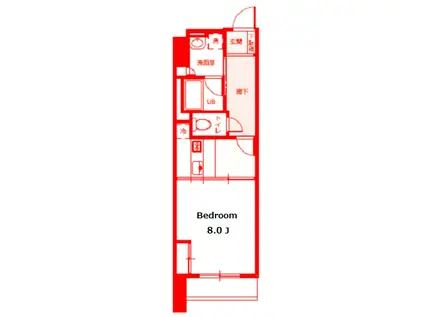 POWERHOUSE THE RESIDENCE(1DK/12階)の間取り写真