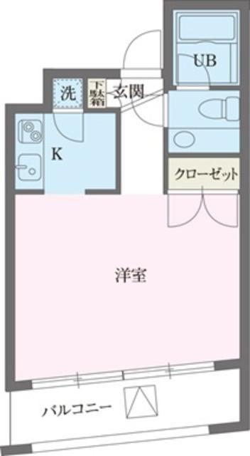 パークフロント西新宿(ワンルーム/8階)の間取り写真