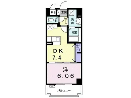 SHANGRIーLA(1DK/3階)の間取り写真