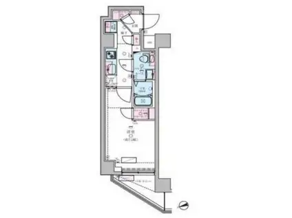 ジェノヴィア蒲田IIスカイガーデン(1K/5階)の間取り写真