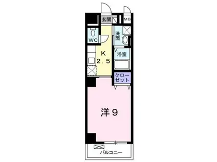 ラフィーネ(1K/3階)の間取り写真