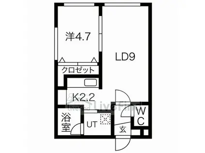 エターナルドリーム(1LDK/3階)の間取り写真
