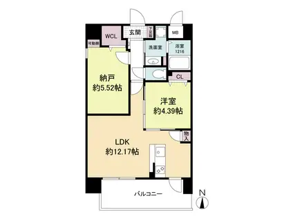 LIVECASA関目(1SLDK/2階)の間取り写真