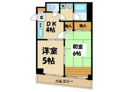 メゾン・ノア(2K/2階)の間取り写真