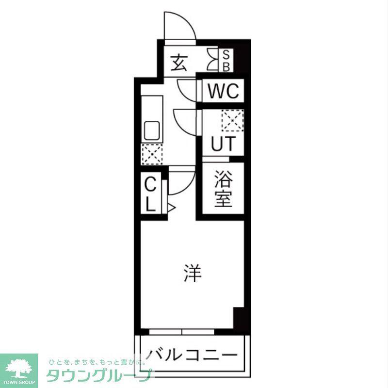 KDXレジデンス成増(1K/2階)の間取り写真