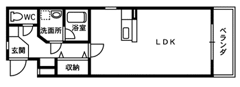 港人48番館(1K/3階)の間取り写真