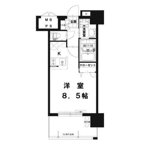 GREENTRAILPARK NISHIGAWA(1K/5階)の間取り写真