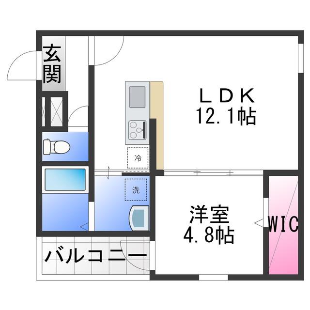 フジパレス高石駅南II番館(1LDK/2階)の間取り写真