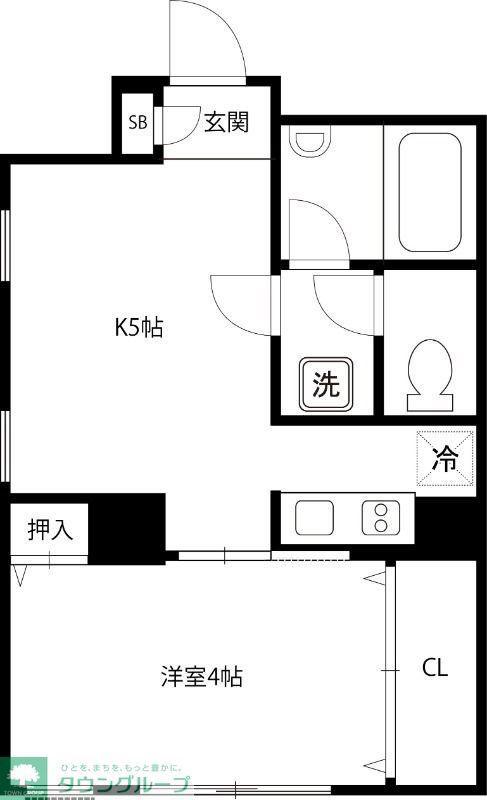 ワコーレ千住マンションB棟(1DK/1階)の間取り写真