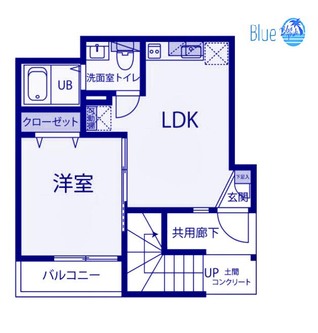 ラメール鴨居(1LDK/3階)の間取り写真