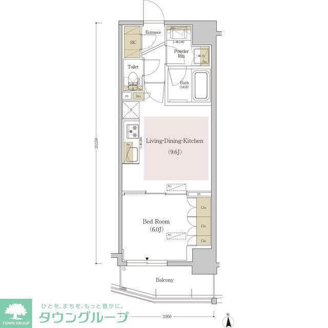 アーバネックス銀座東III(1LDK/4階)の間取り写真